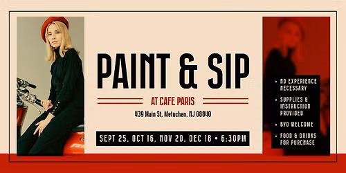December Paint & Sip at Cafe Paris