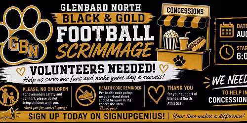 Football Black & Gold Scrimmage | Concession Volunteers Needed