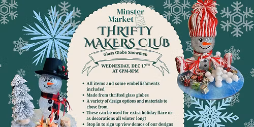 Thrifty Makers Club - Glass Snowmen