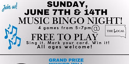 Music Bingo @The Local Rapid City