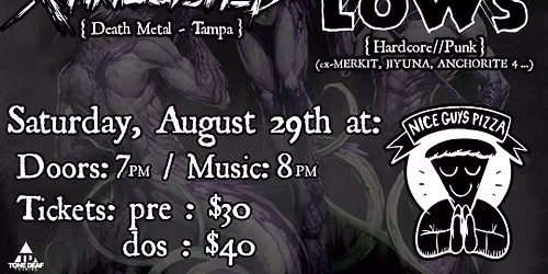 Profanatica with Cloak, Terrifying Lows, and XTINGUISHED at Nice Guys!
