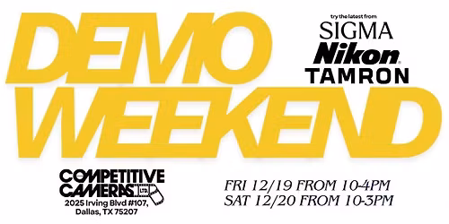 Sigma, Nikon, and Tamron No Tax Demo Weekend
