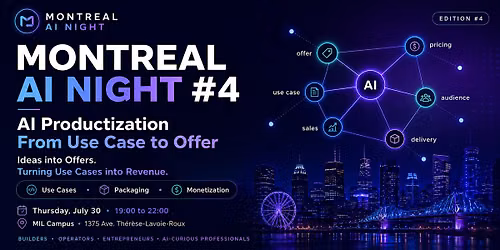 Montreal AI Night #4 \u2014 AI Productization: From Use Case to Offer