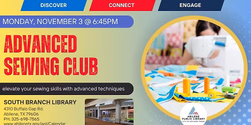 Advanced Sewing Club (South Branch)