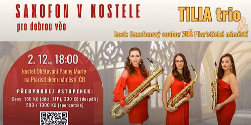 Saxofon v kostele pro dobrou v\u011bc