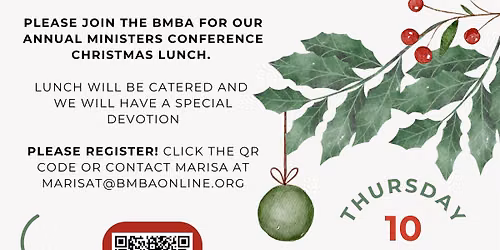 Christmas Ministers Lunch at the BMBA