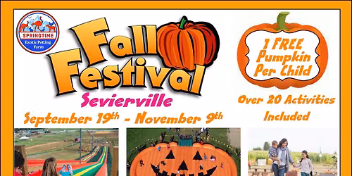 2025 Fall Harvest Festival & Haunted Walk at Springtime Exotic Petting Farm Sevierville