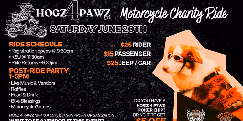 Hogz 4 Pawz NFP Motorcycle Charity Ride