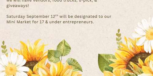 Fall Mini Market 17 & under entrepreneurs.
