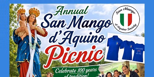 SAN MANGO d'AQUINO ANNUAL PICNIC-Hosted By San Mango d\u2019Aquino Society,Scranton