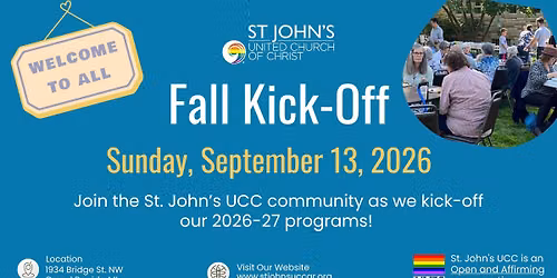 Fall Kick Off Sunday 9\/13 at St. John's