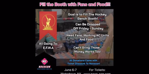 EFWA FOOD AND FAN DONATION BOOTH AT NOCOCON!