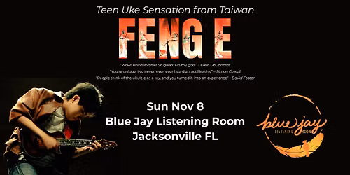 Uke Prodigy Feng E at Blue Jay Listening Room in Jacksonville Beach