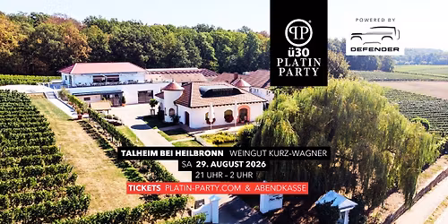 Talheim bei Heilbronn '\u00fc30 Platin Party' im Weingut Kurz-Wagner 'In- & Outdoor'