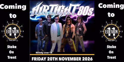 Airtight 80's live at Eleven Stoke