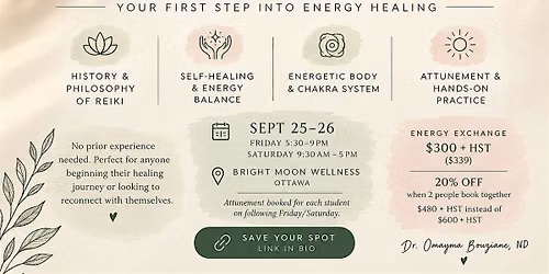Reiki Level 1 Course\u00a0- Self-Healing & Foundations
