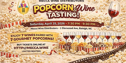 Gourmet Popcorn & Wine Tasting - Raleigh-Durham, NC