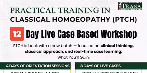 Practical Training In Classical Homoeopathy (PTCH)