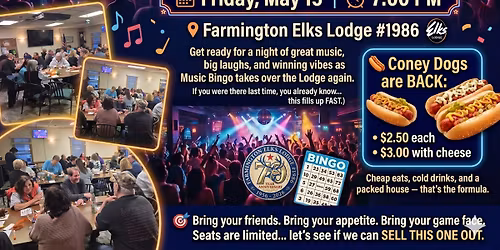 MUSIC BINGO IS BACK!