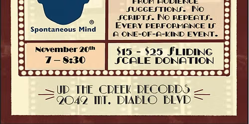 A Night of Improv with Spontaneous Mind Over Matter at Up The Creek Records