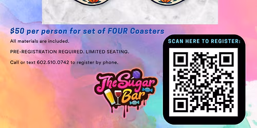 Dia de los Muertos Sugar Skull Coaster Paint Event at The Sugar Bar!