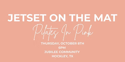 Pilates In Pink- JETSET On The Mat x Jubilee Community