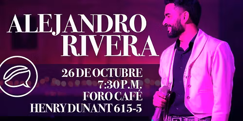 Alejandro Rivera en concierto en Foro Caf\u00e9