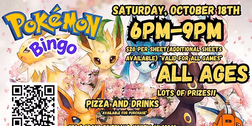 MBG October 18th Pokemon Bingo