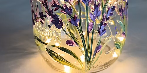 Painted Fairy Light Mason Jars