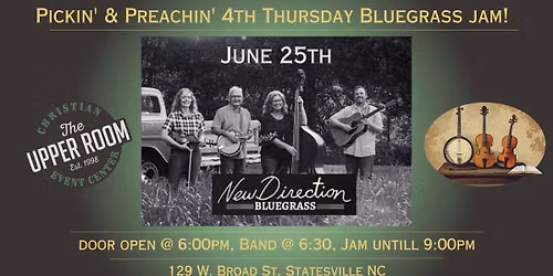 Bluegrass Jam with the Band Event featuring New Direction Bluegrass