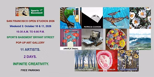 Fall 2026 Open Studios At Sports Basement Bryant Street, San Francisco