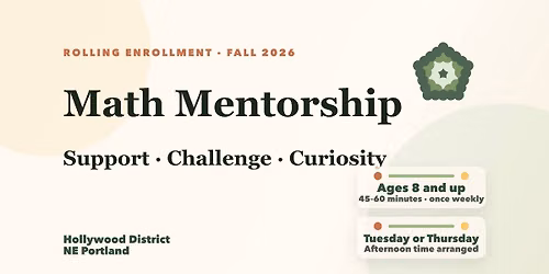 Math Mentorship at The Number Garden \u2014 Ages 8+