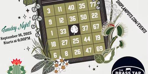 Plant Bingo Tuesday Night September 