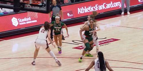 Stanford Cardinal at Miami Hurricanes Womens Basketball