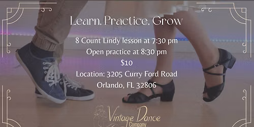 Learn, Practice, Grow - 8 Count Lindy Hop Lesson & Practice Session