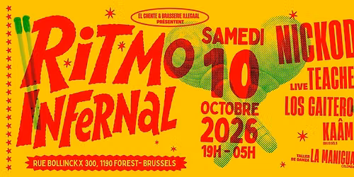 Ritmo Infernal #3 @Illegaal Brussels : Concerts & DJ Set Tropical Electro Global Groove