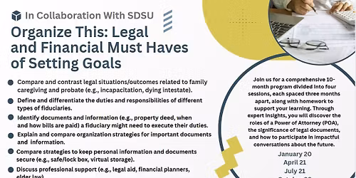 Organize This: Legal and Financial Must Haves Program