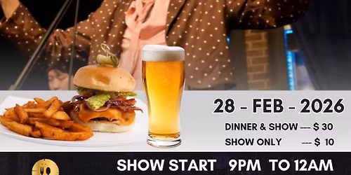 \ud83c\udfb6 DINNER & SHOW NIGHT at Peppermoon! \ud83c\udf54\ud83c\udf7a\ud83c\udfa4