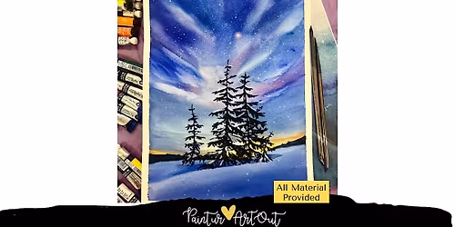 Winter Nights Watercolour with Paint Ur Art Out at Glendale Community Assoc