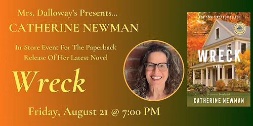 Catherine Newman's WRECK Paperback Release In-Store Event And Book Signing
