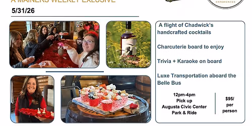 Ride the Belle of Belgrade to Chadwicks Crafts & Spirits