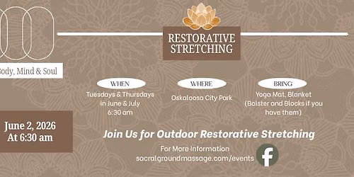 Restorative Stretching in Oskaloosa City Square Park