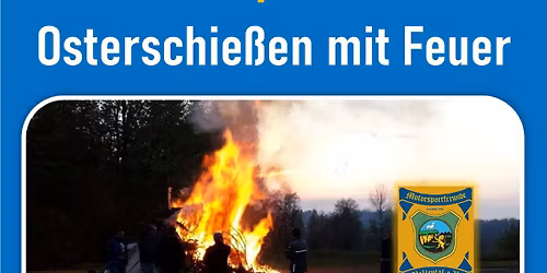 Osterfeuer mit Osterschie\u00dfen im Georgenbad