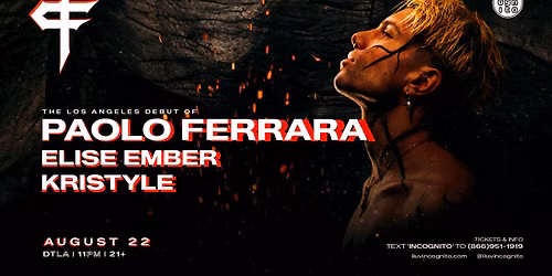 INCOGNITO presents PAOLO FERRARA - LA Debut (Extended Set)