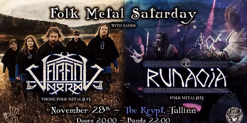 Folk Metal Saturday: VARANG NORD (LV) + RUNAOJA @ The Krypt, Tallinn \ud83e\udd87