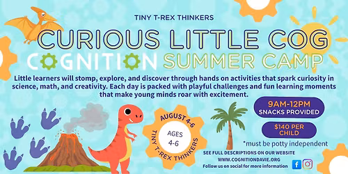 Camp Cognition: Curious Little Cogs Tiny T-Rex Thinkers