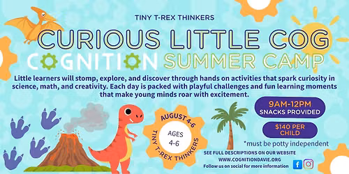 Camp Cognition: Curious Little Cogs Tiny T-Rex Thinkers