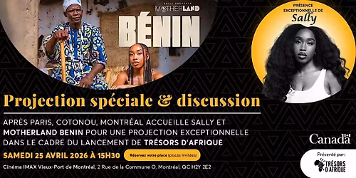 Motherland B\u00e9nin - Projection sp\u00e9ciale en pr\u00e9sence de Sally