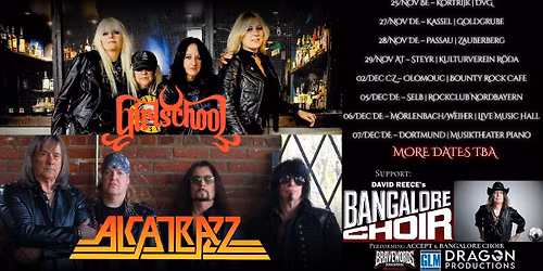 GIRLSCHOOL + ALCATRAZZ + DAVID REECE\u2019S BANGALORE CHOIR