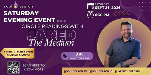 Circle Readings with JARED THE MEDIUM -SoulSearch Santa Cruz Expo